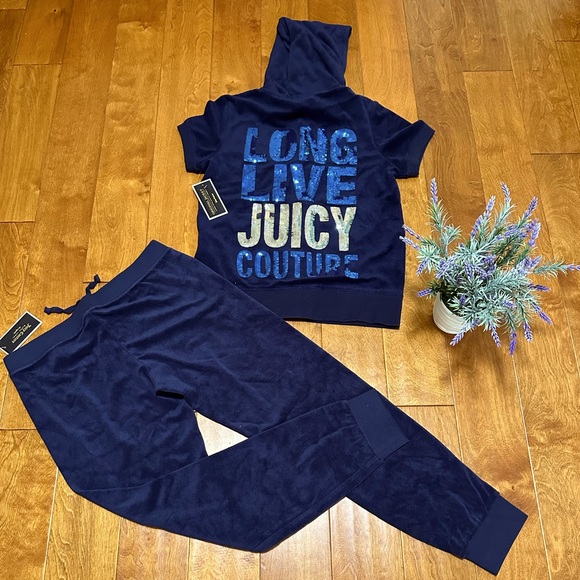 Juicy Couture Pants - Juicy couture sequins logo hoodie & zuma pant